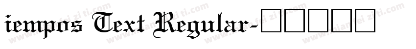 iempos Text Regular字体转换